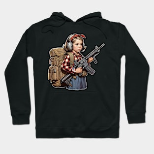 The Little Girl and a Toy Gun Hoodie